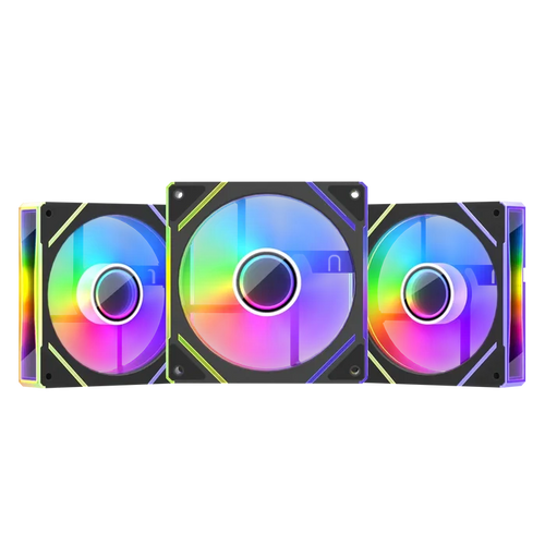 1st Player FC7 ARGB 120mm Case Fan, Pack of 3 - Black - PakByte Computers