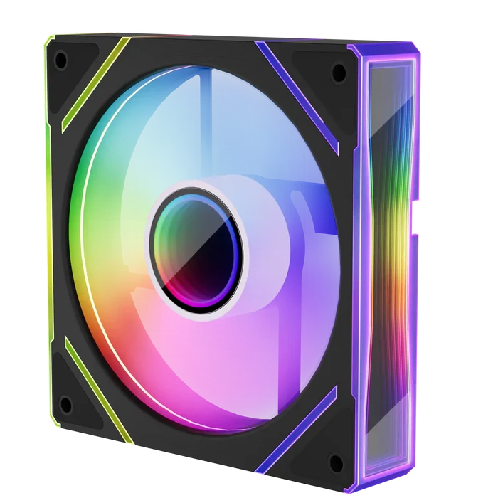 1st Player FC7 ARGB 120mm Case Fan, Pack of 3 - Black - PakByte Computers