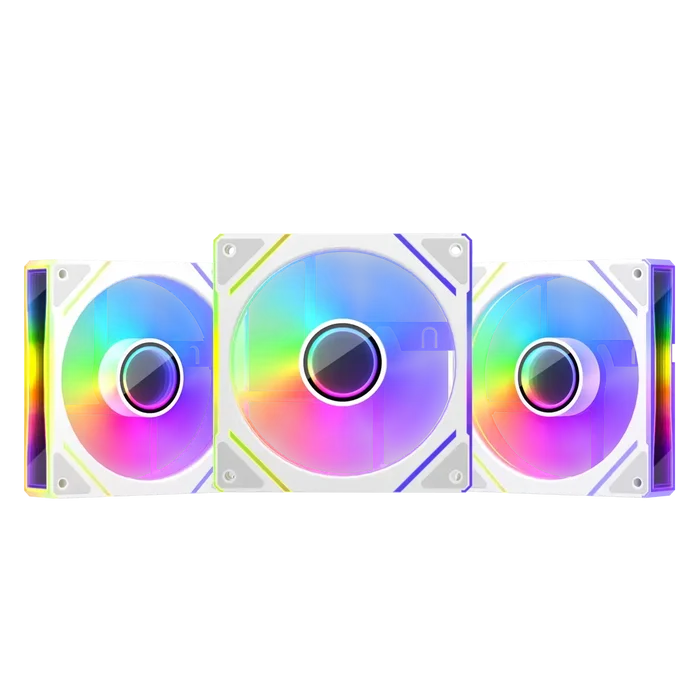 1st Player FC7 ARGB 120mm Case Fan, Pack of 3 - White - PakByte Computers