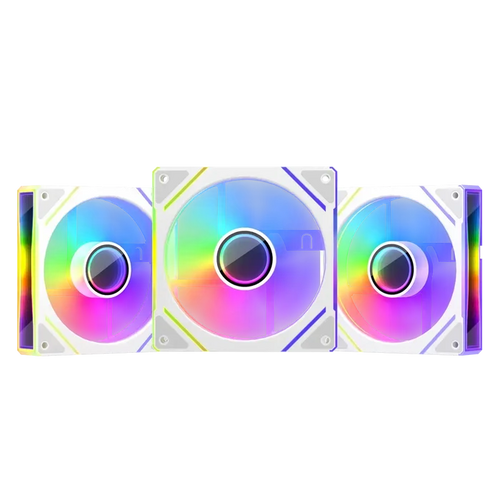 1st Player FC7 ARGB 120mm Case Fan, Pack of 3 - White - PakByte Computers