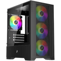 1st Player Go2 RGB Mid-Tower Micro-ATX Gaming PC Case - Black - PakByte Computers