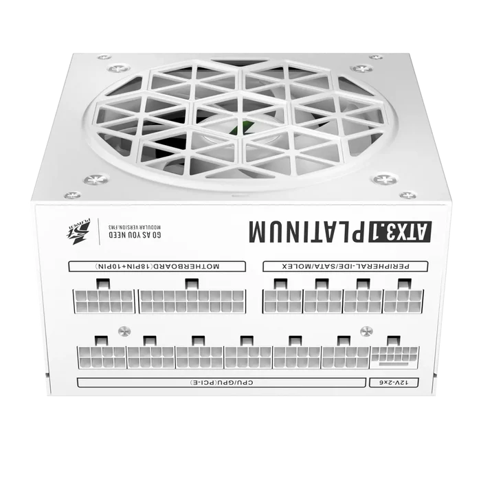 1st Player NGDP 1300W 80 Plus Platinum Full Modular Power Supply - White - PakByte Computers