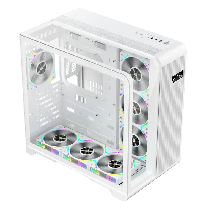 1st Player RT7 ARGB Black Edition Gaming Case - White - PakByte Computers