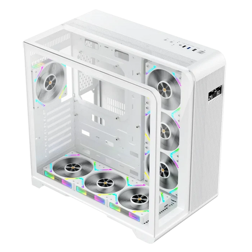 1st Player RT7 ARGB Black Edition Gaming Case - White - PakByte Computers