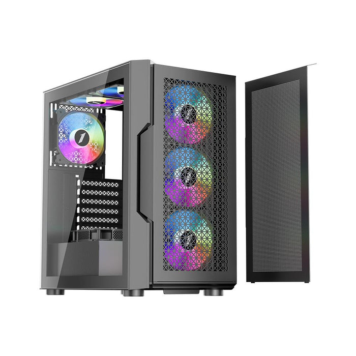 1st Player T7 ARGB Mid-Tower ATX Gaming Case - Black - PakByte Computers