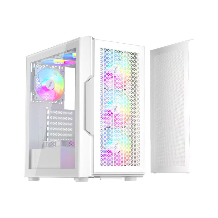 1st Player T7 ARGB Mid-Tower ATX Gaming Case - White - PakByte Computers