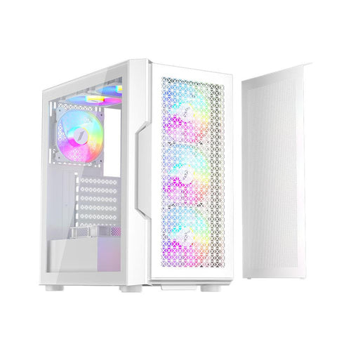 1st Player T7 ARGB Mid-Tower ATX Gaming Case - White - PakByte Computers