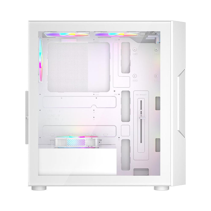 1st Player T7 ARGB Mid-Tower ATX Gaming Case - White - PakByte Computers