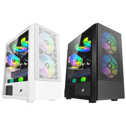 1st Player X4-M microATX Gaming Case with 3x ARGB Fans - Black - PakByte Computers