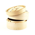 Chinese Cookware 2-Tier Bamboo Steamer With Lid 8" dia Cookware Pots & Pans Chinese Food