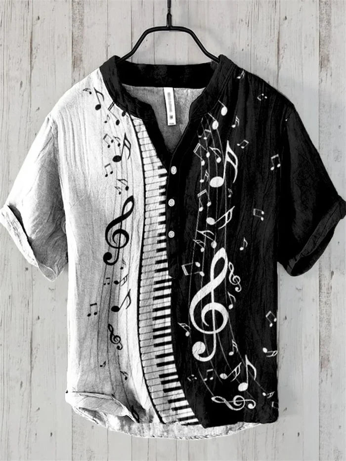 2024 New Men's Linen Shirt Men's Spring and Summer Hawaiian Casual Vacation Style Top 5XL Size