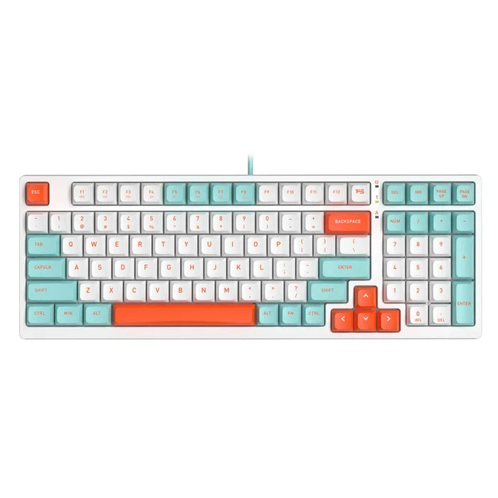 A4TECH FS300 Panda White Backlit Mechanical Keyboard - PakByte