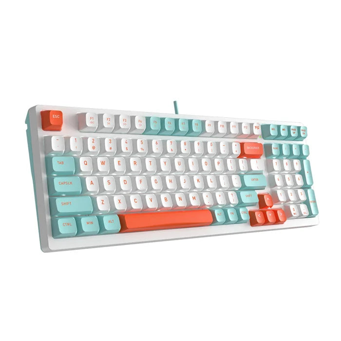 A4TECH FS300 Panda White Backlit Mechanical Keyboard - PakByte