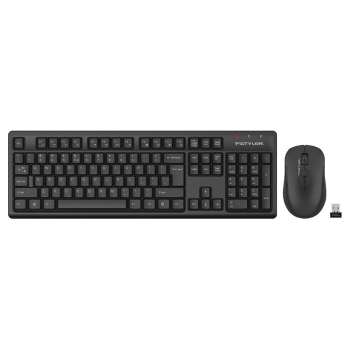 A4tech Fstyler FG1200S 2.4G Multimedia Wireless Desktop Set - Black