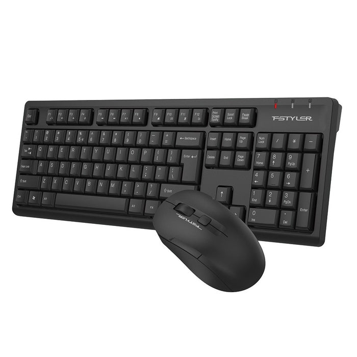 A4tech Fstyler FG1200S 2.4G Multimedia Wireless Desktop Set - Black