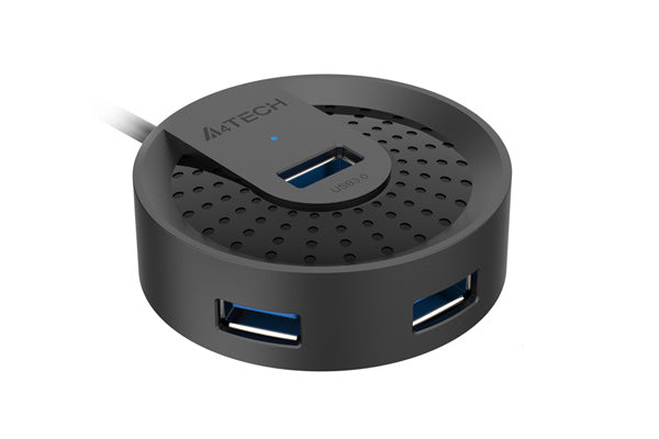 A4TECH HUB-30 (3.0) BLACK (3.0 FOUR PORTS) - PakByte