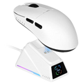 Ajazz AJ159 Apex Wireless 8K Gaming Mouse with Display Charging Dock - White