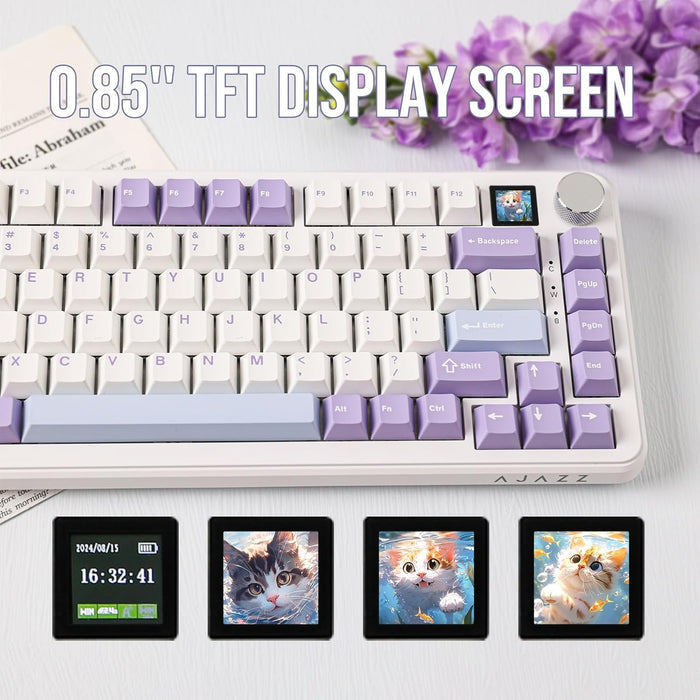 Ajazz AK820 Max HE Hall Effect Magnetic Gaming Keyboard - White - PakByte Computers