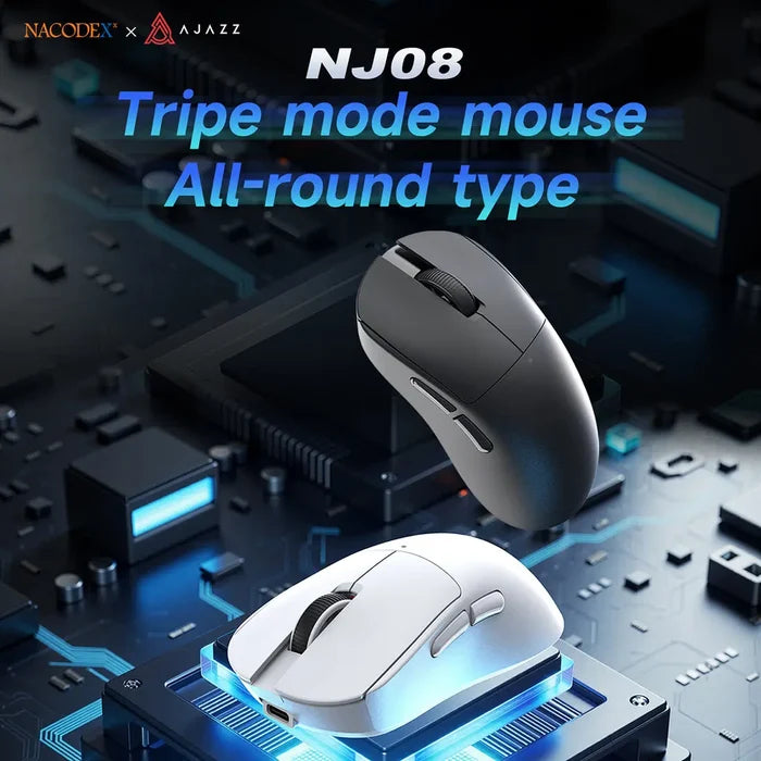 Ajazz NJ08 Wireless Gaming Mouse - Black