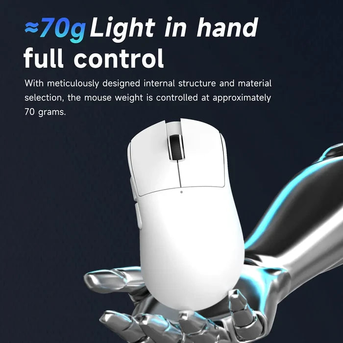 Ajazz NJ08 Wireless Gaming Mouse - White