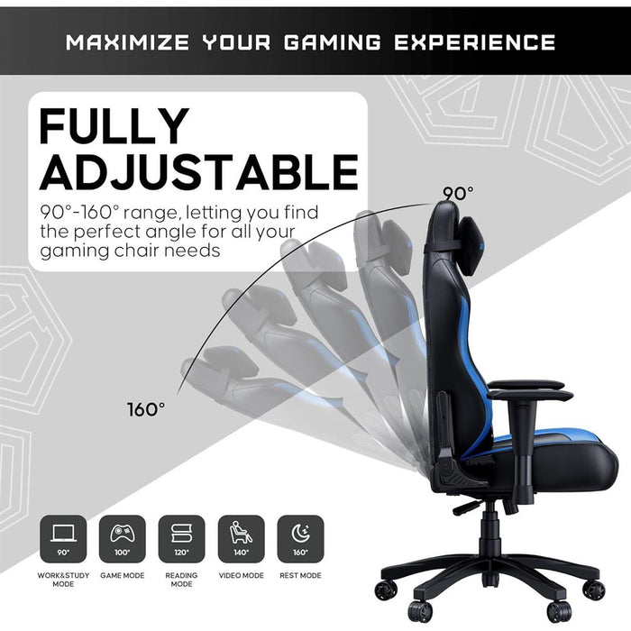 Anda Seat Luna Large Gaming Chair - Black & Blue - PakByte Computers