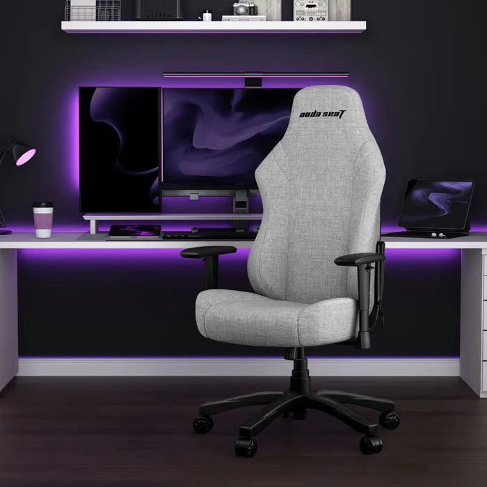 Anda Seat Luna Large Gaming Chair - Gray Fabric - PakByte