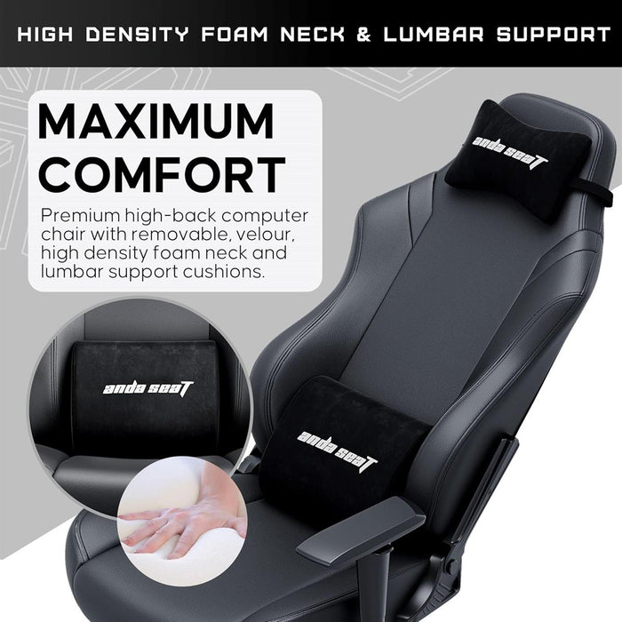 Anda Seat Luna Large PVC Leather Gaming Chair - Black