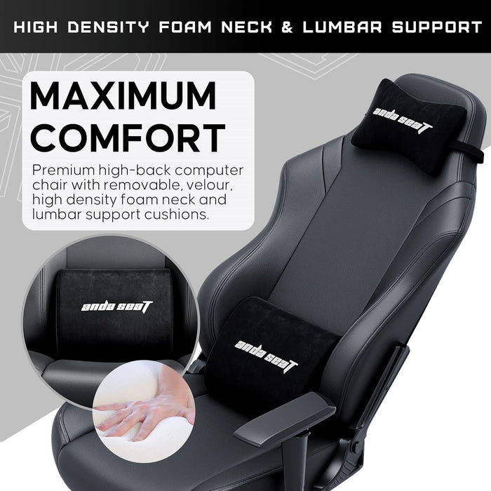 Anda Seat Phantom 3 Leather Gaming Chair - Black - PakByte