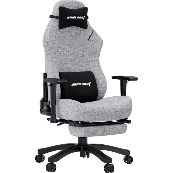 AndaSeat Luna Pro Gaming Chair with Footrest – Grey Fabric - PakByte Computers