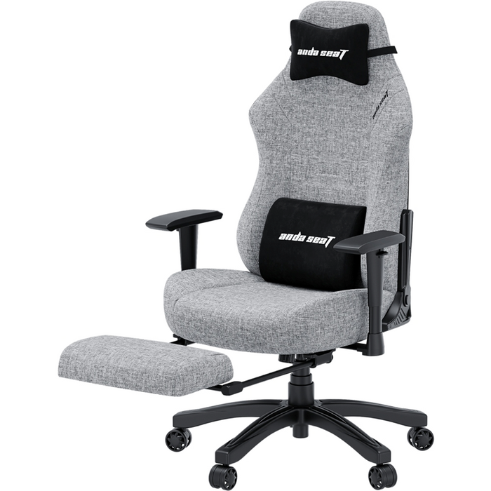 AndaSeat Luna Pro Gaming Chair with Footrest – Grey Fabric - PakByte Computers