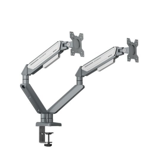 AndaSeat Stealth II Duo A6D Ergonomic Dual Monitor Arm - Black/White