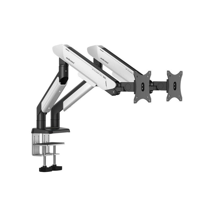 AndaSeat Stealth Pro II Duo A9-2S Ergonomic Dual Monitor Arm - Black/White - PakByte Computers