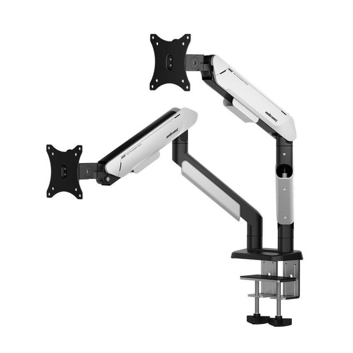 AndaSeat Stealth Pro II Duo A9-2S Ergonomic Dual Monitor Arm - Black/White - PakByte Computers