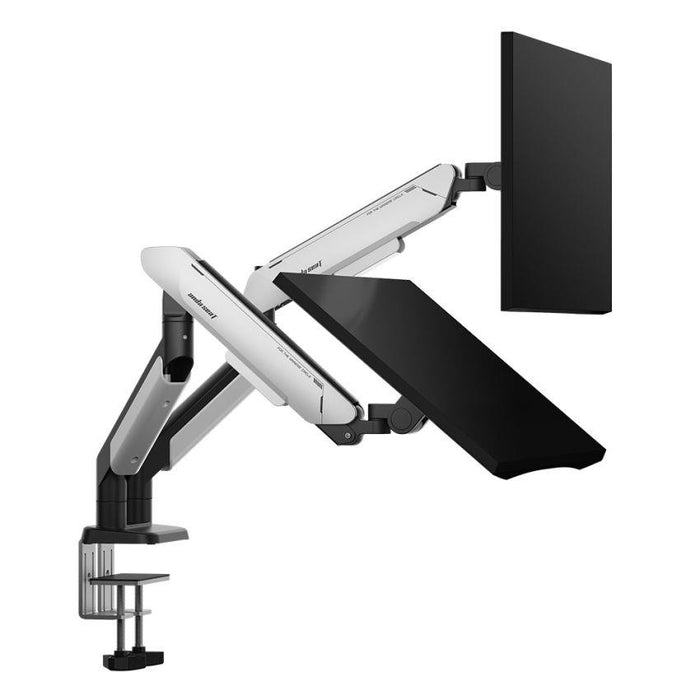 AndaSeat Stealth Pro II Duo A9-2S Ergonomic Dual Monitor Arm - Black/White - PakByte Computers