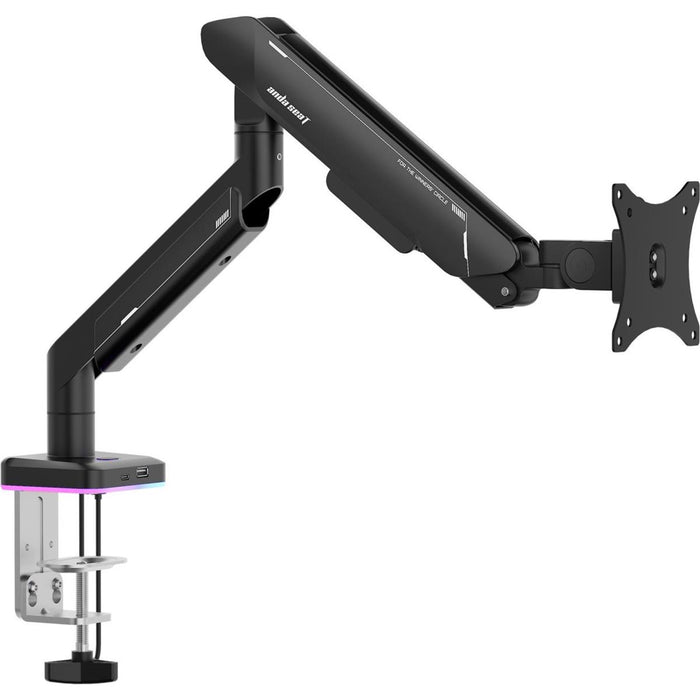 AndaSeat Stealth Pro II RGB Ergonomic Single Monitor Arm - Black - PakByte Computers