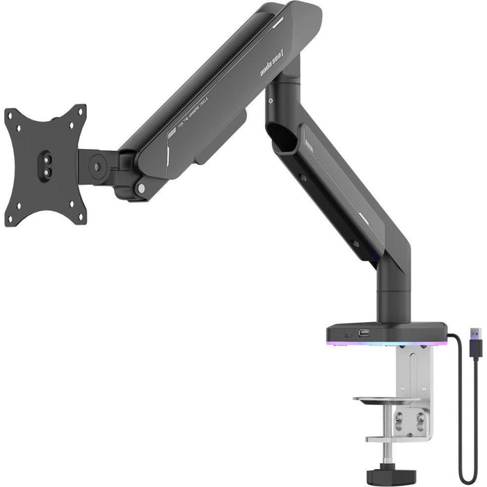 AndaSeat Stealth Pro II RGB Ergonomic Single Monitor Arm - Black - PakByte Computers