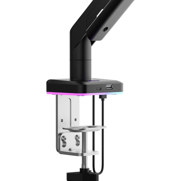 AndaSeat Stealth Pro II RGB Ergonomic Single Monitor Arm - Black - PakByte Computers