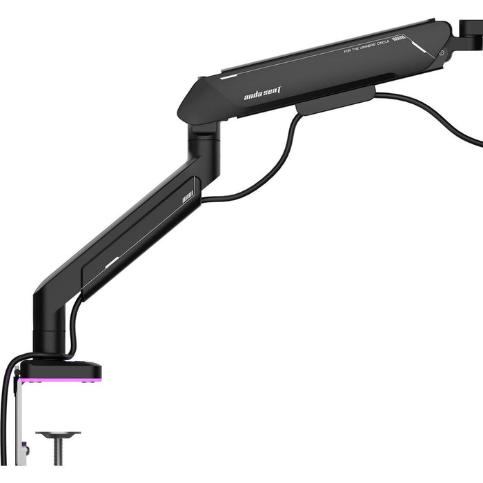 AndaSeat Stealth Pro II RGB Ergonomic Single Monitor Arm - Black - PakByte Computers