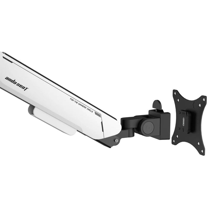 AndaSeat Stealth Pro II RGB Ergonomic Single Monitor Arm - Black/White - PakByte Computers