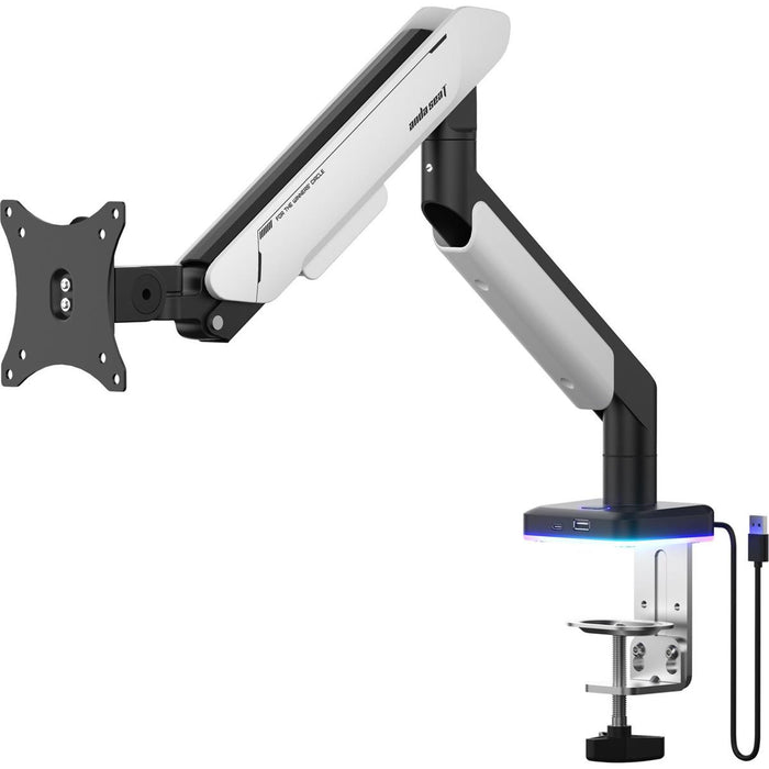 AndaSeat Stealth Pro II RGB Ergonomic Single Monitor Arm - White - PakByte Computers