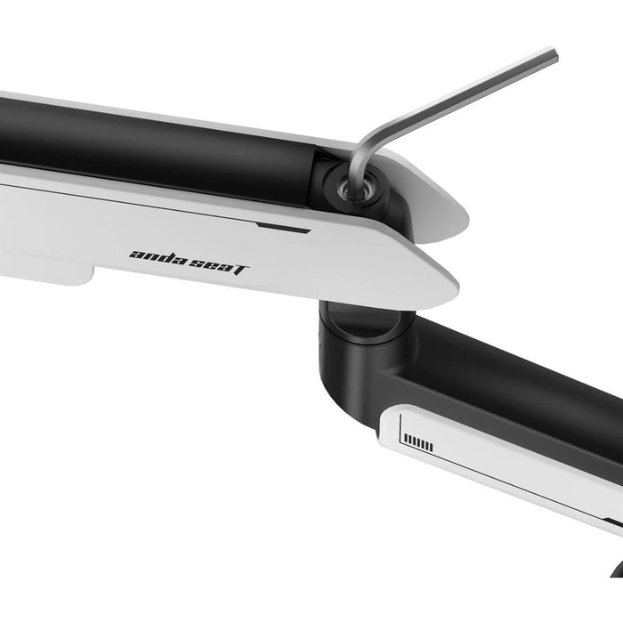 AndaSeat Stealth Pro II RGB Ergonomic Single Monitor Arm - White - PakByte Computers