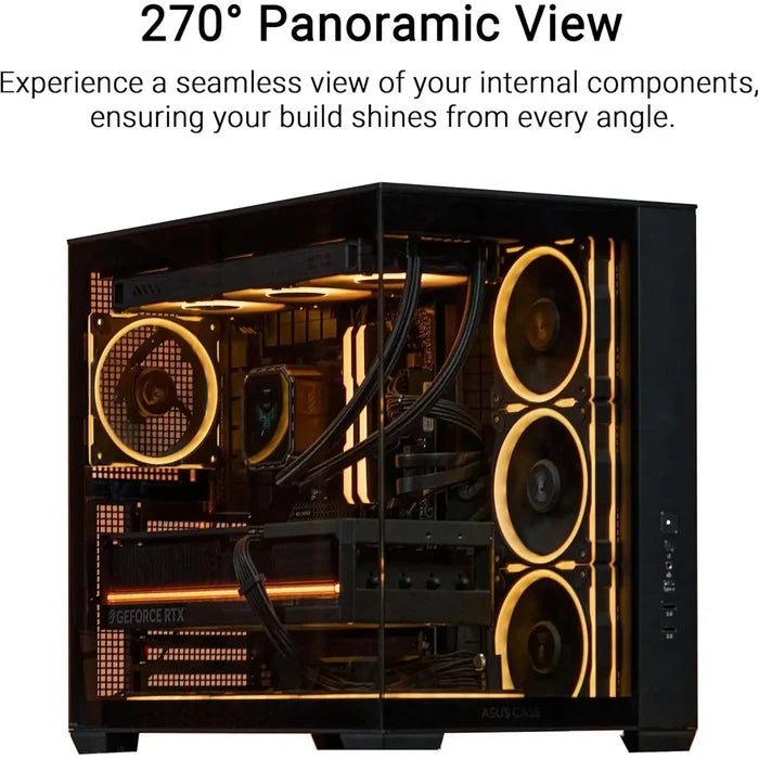 Asus A32 Plus TG ARGB Black Mid-Tower ATX Case - Black - PakByte Computers