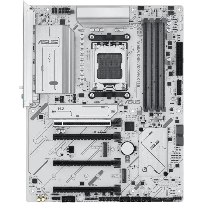 Asus B850 Max Gaming WIFI AMD AM5 ATX Motherboard - White - PakByte Computers