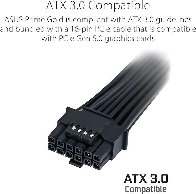 ASUS Prime 850W Gold, ATX 3.0, Fully Modular, 80+ Gold, Dual Ball Bearingsy - PakByte Computers