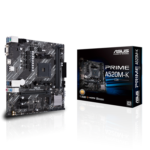 Asus Prime A520M-K/CSM AMD AM4 microATX Motherboard - PakByte Computers