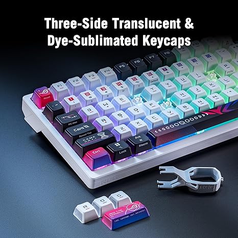 ASUS ROG Azoth X M704 Wireless Mechanical Gaming Keyboard 75% TKL NX V2 Snow Linear Switches - White - PakByte Computers