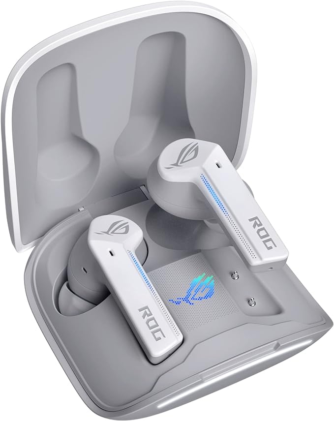 ASUS ROG Cetra True Wireless Gaming Headphones - Low Latency, IPX4, Wireless Charging - White - PakByte Computers