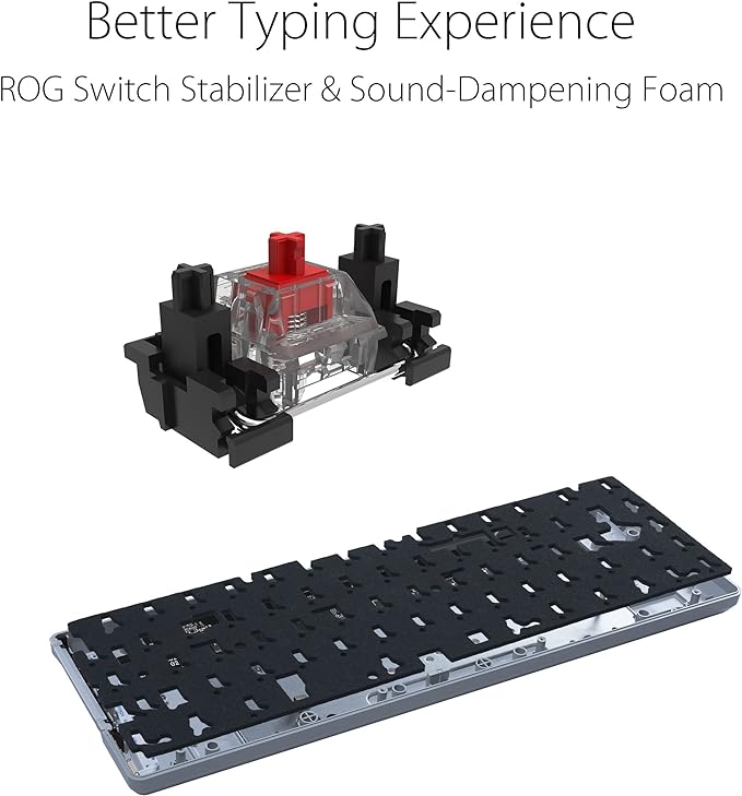 ASUS ROG Falchion Ace 65% RGB Gaming Keyboard with NX Red Switches and PBT Keycaps - PakByte Computers