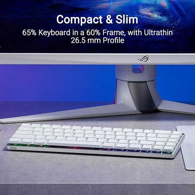 ASUS ROG Falchion RX Wireless 65% Gaming Keyboard with RX Red Switches and MacOS Support - PakByte Computers