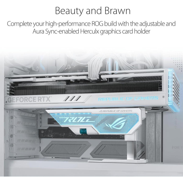 Asus Rog Herculx Graphics Card Holder - White - PakByte Computers